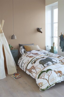 Beddinghouse x Hanneke de Jager Jeep Safari dekbedovertrek Kids 120x150 Natural