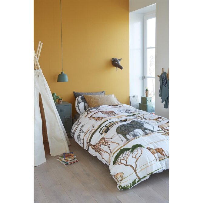 Beddinghouse x Hanneke de Jager Kinderdekbedovertrek Jeep Safari Naturel 120x150