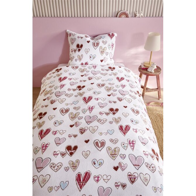 Beddinghouse x Hanneke de Jager Kinderdekbedovertrek Sweethearts Multi 140x200