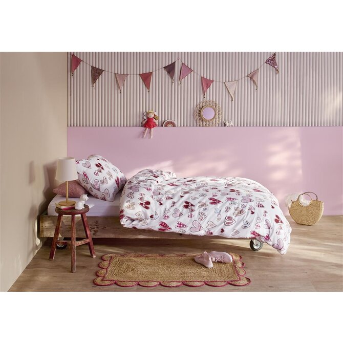 Beddinghouse x Hanneke de Jager Kinderdekbedovertrek Sweethearts Multi 120x150