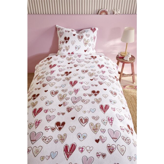Beddinghouse x Hanneke de Jager Kinderdekbedovertrek Sweethearts Multi 120x150