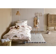 Beddinghouse x Hanneke de Jager Kinderdekbedovertrek Hot Dogs Roze 120x150