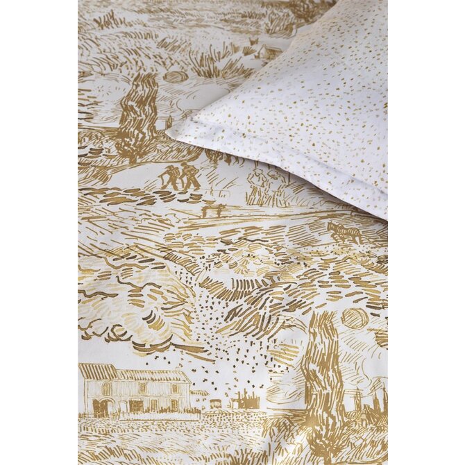 Beddinghouse x Van Gogh Museum Champs de Semis Dekbedovertrek Oker 200x200/220 Beddinghouse x Van Gogh Museum Champs de Semis Dekbedovertrek Oker 200x200/220