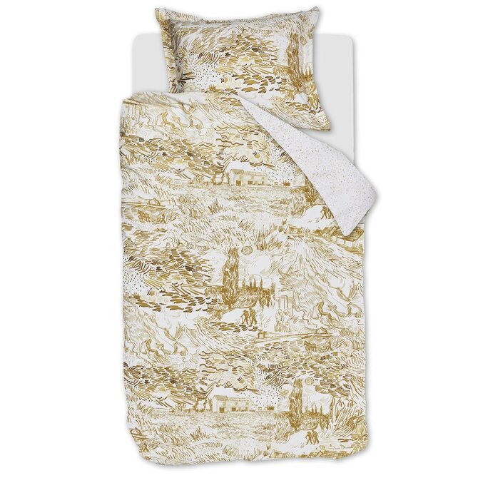 Beddinghouse x Van Gogh Museum Champs de Semis Dekbedovertrek Oker 200x200/220 Beddinghouse x Van Gogh Museum Champs de Semis Dekbedovertrek Oker 200x200/220