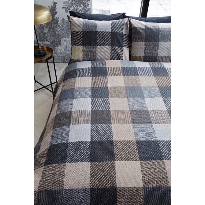 Beddinghouse Dekbedovertrek Beckett Grey 200x200/220 Beddinghouse Dekbedovertrek Beckett Grey 200x200/220