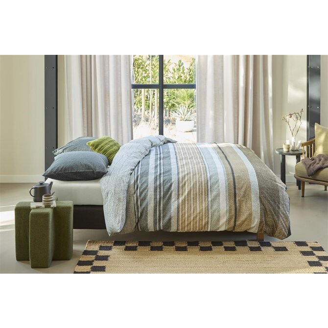Beddinghouse Dekbedovertrek Lex Grey Green 140x200/220