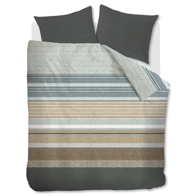 Beddinghouse Dekbedovertrek Lex Grey Green 140x200/220