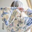 Pip Studio Pip Studio Secret Garden Bathrobe badjas Witblauw XXL