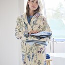 Pip Studio Pip Studio Secret Garden Bathrobe badjas Witblauw M