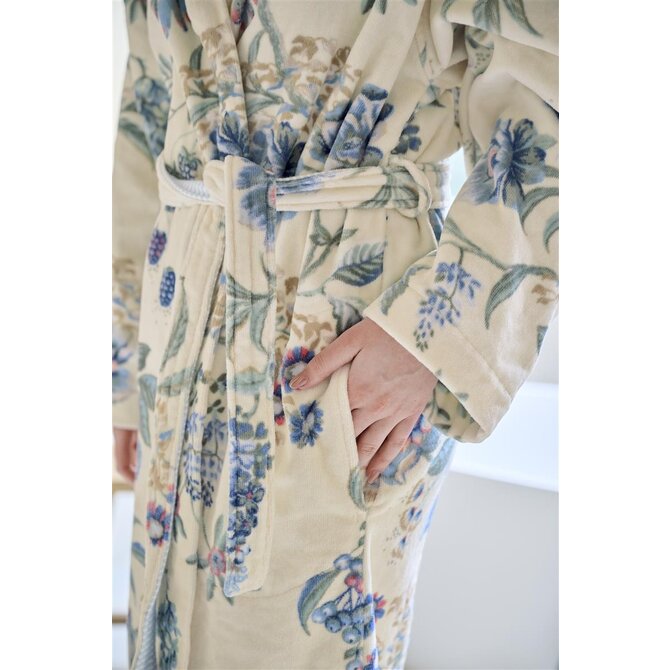 Pip Studio Secret Garden Bathrobe badjas Witblauw XL Pip Studio Secret Garden Bathrobe badjas Witblauw XL