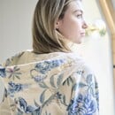 Pip Studio Pip Studio Secret Garden Bathrobe badjas Witblauw S