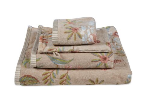 Pip Studio Pip Studio Secret Garden washandje Khaki 16x22 cm