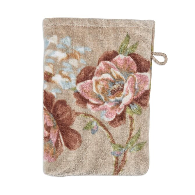 Pip Studio Secret Garden washandje Khaki 16x22 cm Pip Studio Secret Garden washandje Khaki 16x22 cm
