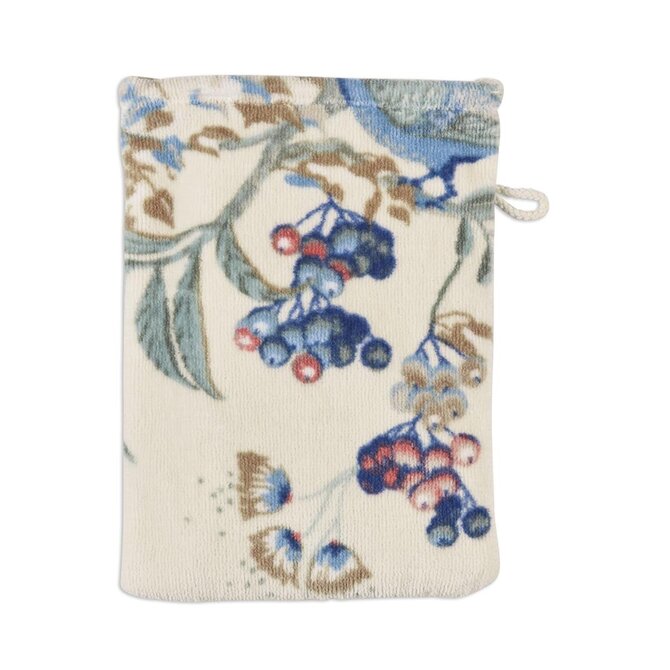 Pip Studio Secret Garden washandje WitBlauw 16x22 cm Pip Studio Secret Garden washandje WitBlauw 16x22 cm
