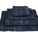 Pip Studio Pip Studio Jasmin Jacquard handdoek Donkerblauw 55x100 cm