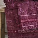 Pip Studio Pip Studio Jasmin Jacquard handdoek Donkerroze 55x100 cm