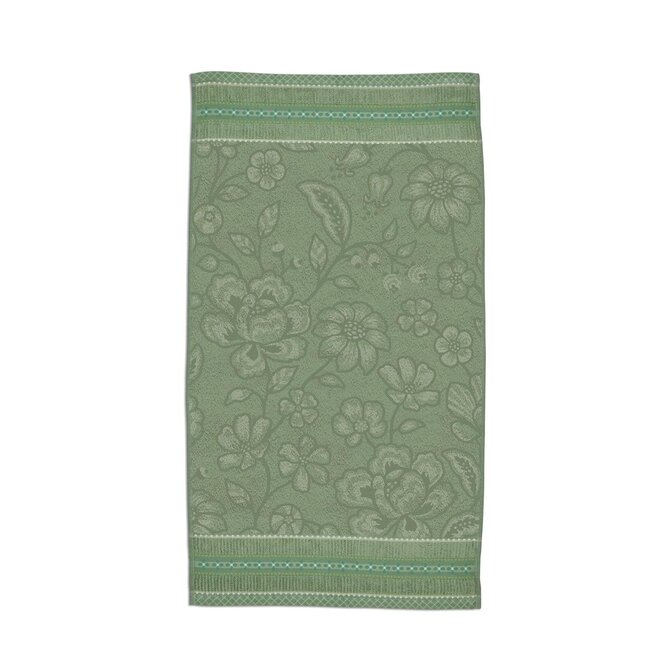 Pip Studio Jasmin Jacquard handdoek Groen 55x100 cm Pip Studio Jasmin Jacquard handdoek Groen 55x100 cm