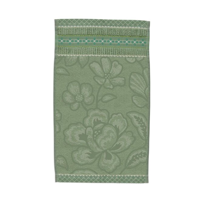 Pip Studio Jasmin Jacquard gastendoekje Groen 30x50 cm Pip Studio Jasmin Jacquard gastendoekje Groen 30x50 cm