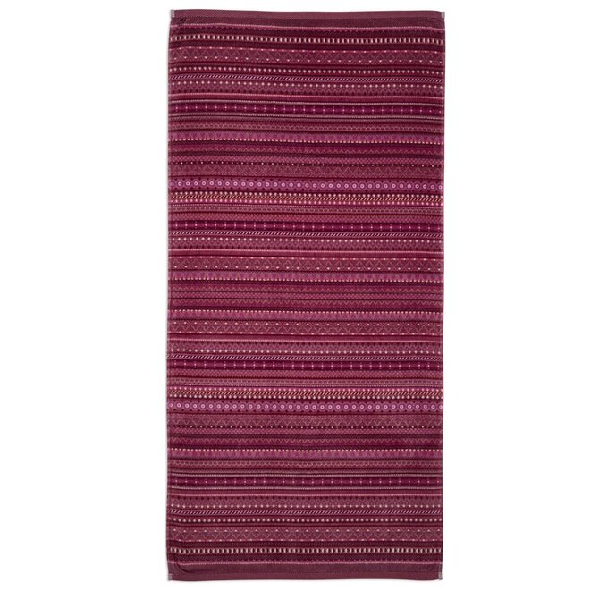 Pip Studio Geometric Print douchelaken Donkerroze 70x140 cm Pip Studio Geometric Print douchelaken Donkerroze 70x140 cm