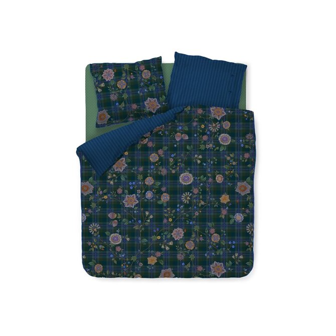 Pip Studio Dekbedovertrek Flores Felices Donkerblauw 140x200/220 Pip Studio Dekbedovertrek Flores Felices Donkerblauw 140x200/220
