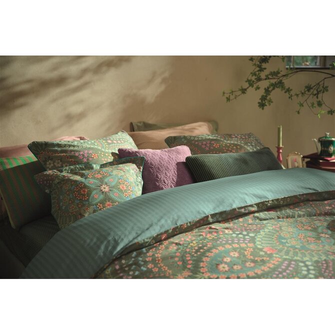 Pip Studio Dekbedovertrek Alfombra Groen 200x200/220 Pip Studio Dekbedovertrek Alfombra Groen 200x200/220