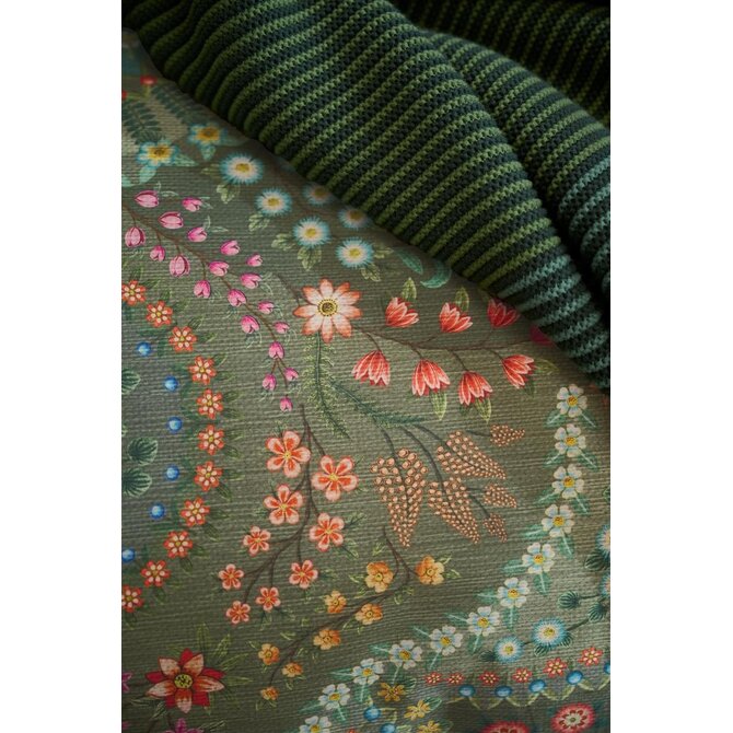 Pip Studio Dekbedovertrek Alfombra Groen 200x200/220 Pip Studio Dekbedovertrek Alfombra Groen 200x200/220