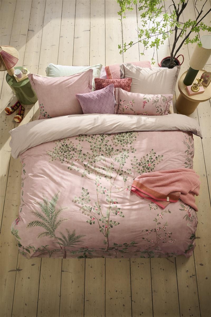 Tokokimo Dekbedovertrek voor bedden met 180 cm, dekbedovertrek 260 x 240 cm, 3-delig, microvezel, bestaande uit 1 dekbedovertrek 260 x 240 cm 2 kussenslopen 50 x 75 cm, roze
