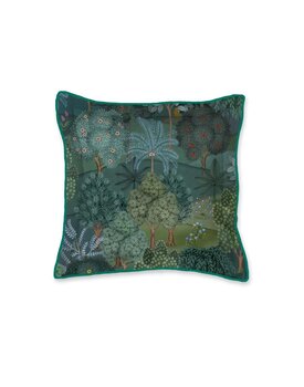 Pip Studio Jardin de noche vierkant sierkussen Donkerblauw 45x45 cm