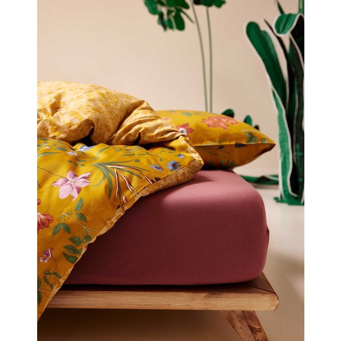 Essenza Marigold Dekbedovertrek Flower ochre 140x200/220 Essenza Marigold Dekbedovertrek Flower ochre 140x200/220