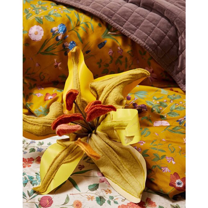 Essenza Marigold Dekbedovertrek Flower ochre 200x200/220