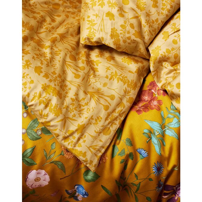 Essenza Marigold Dekbedovertrek Flower ochre 260x200/220 Essenza Marigold Dekbedovertrek Flower ochre 260x200/220