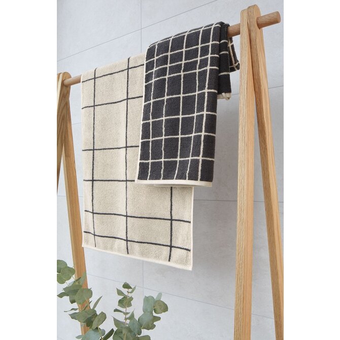 Cawo Atelier Allover print Handdoek 50/100 beige Cawo Atelier Allover print Handdoek 50/100 beige