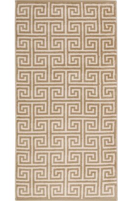 Cawo Noblesse Elegance Allover print Handdoek 50/100 sand