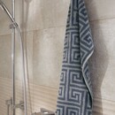 Cawö Cawo Noblesse Elegance Allover print Gastendoekje 30/50 nachtblauw