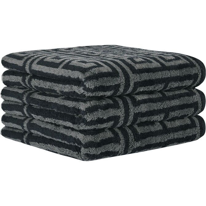 Cawo Noblesse Elegance Allover print Gezichtsdoekje 30/30 zwart Cawo Noblesse Elegance Allover print Gezichtsdoekje 30/30 zwart