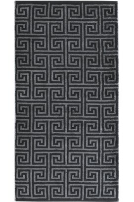 Cawo Noblesse Elegance Allover print Handdoek 50/100 zwart