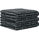 Cawö Cawo Noblesse Elegance Allover print Handdoek 50/100 zwart