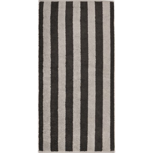 Cawö Cawo Pure Strepen Handdoek 50/100 basalt