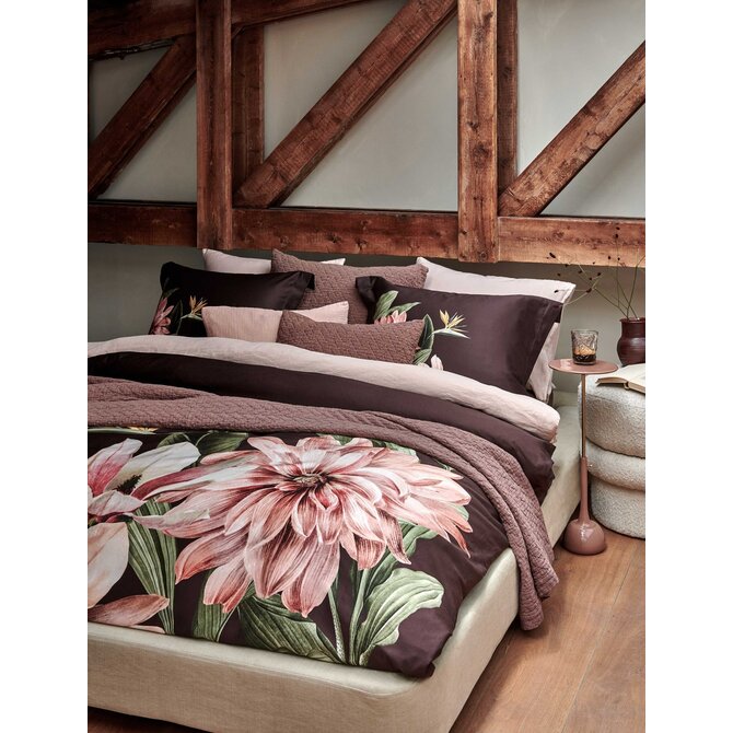 Vandyck Paradise Bloom Lits-jumeaux (240x200/220) dark chocolate Vandyck Paradise Bloom Lits-jumeaux (240x200/220) dark chocolate