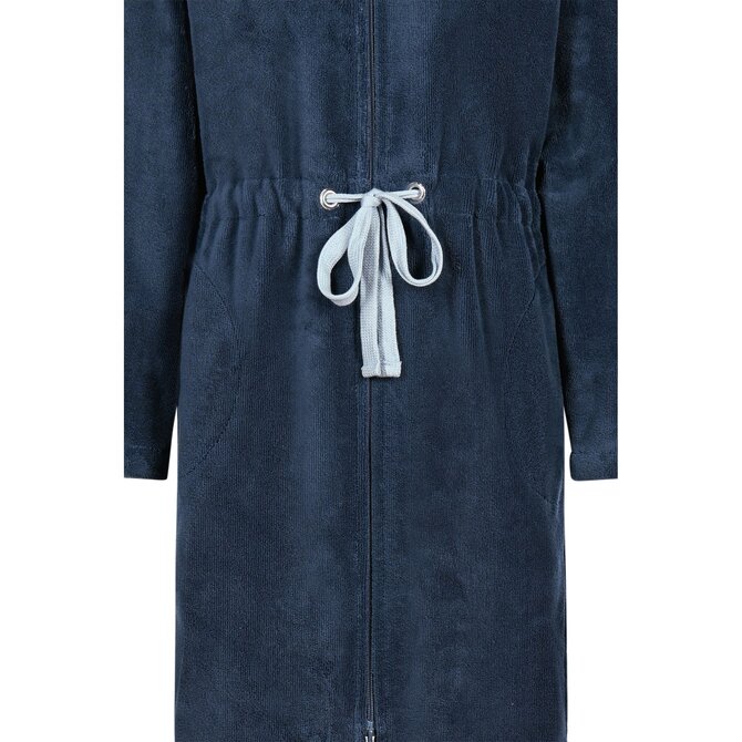 Cawo Dames  Home Badjas met Capuchon en ritssluiting Uni 32/34 sea Cawo Dames  Home Badjas met Capuchon en ritssluiting Uni 32/34 sea