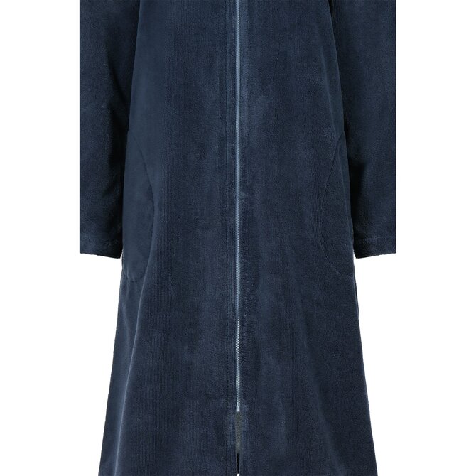 Cawo Dames  Home Badjas met Capuchon en ritssluiting Doubleface 44/46 sea Cawo Dames  Home Badjas met Capuchon en ritssluiting Doubleface 44/46 sea