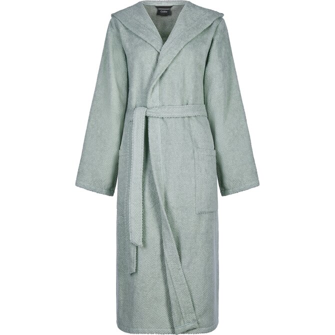Cawo Dames  Home Badjas met Capuchon Uni XL eukalyptus