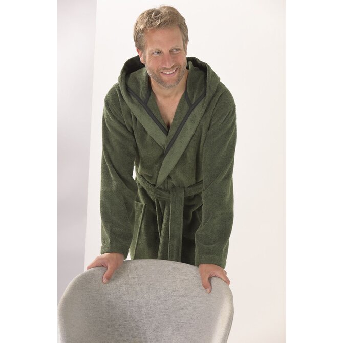 Cawo Heren  Home Badjas met Capuchon Uni M field Cawo Heren  Home Badjas met Capuchon Uni M field