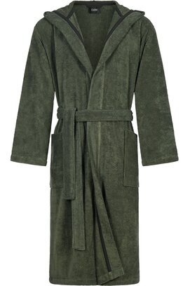 Cawo Heren Home Badjas met Capuchon Uni 829 XXL field