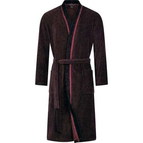 Cawö Cawo Heren Home Kimono 58 4839 rood-zwart