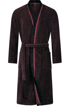 Cawo Heren Home Kimono 52 4839 rood-zwart
