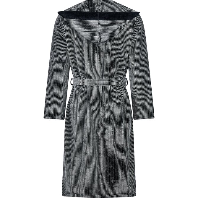 Cawo Heren  Home Badjas met Capuchon  50 natuur-zwart