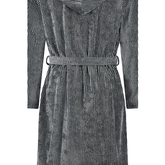 Cawo Heren  Home Badjas met Capuchon  54 natuur-zwart