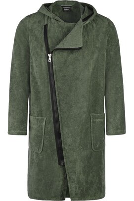 Cawo Heren Home Basjas met rits Uni 6516 S field-zwart