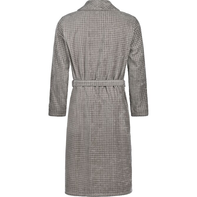 Cawo Heren  Home Badjas met Sjaalkraag Uni 56 6508 graphit